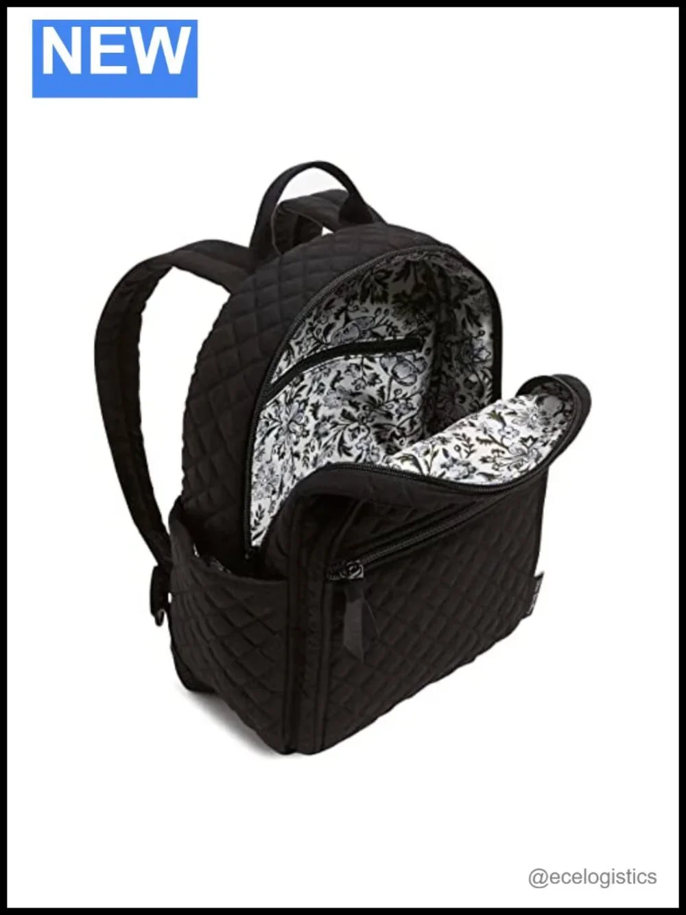 Quilted Cotton Small Backpack with Adjustable Straps